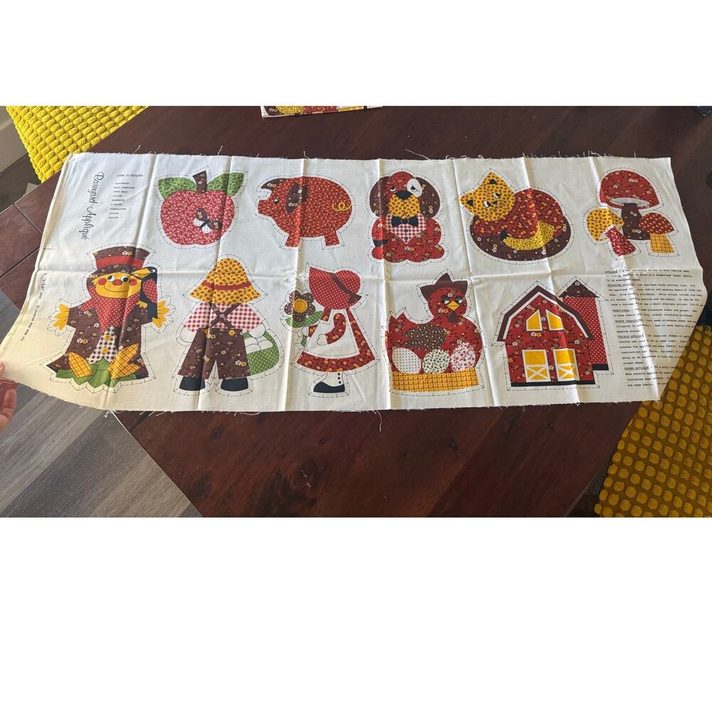 VIP Cranston Sewing Pattern Barnyard Applique Calico Autumn Harvest Brown Orange